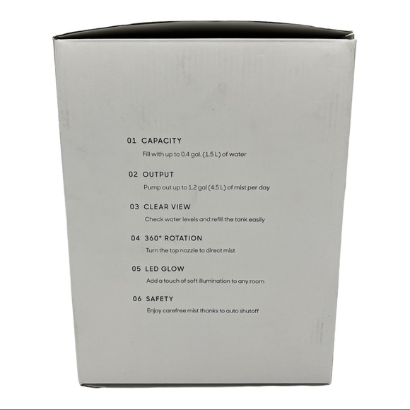 NEW Sharper Image HU1-0065-110 Ultrasonic Humidifier White 0.4 gallon - Picture 2 of 8